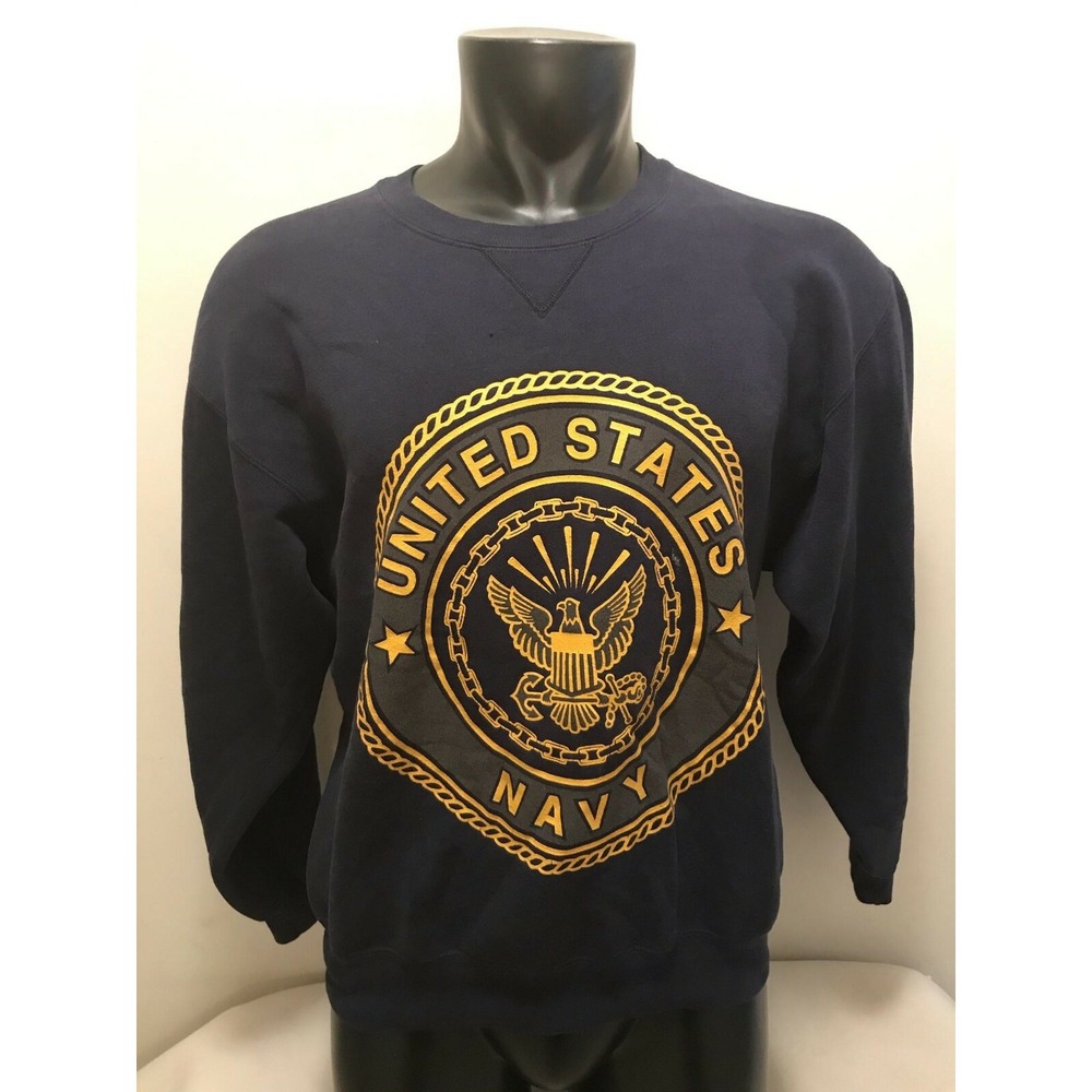Vtg United States Navy Sweatshirt Mens Medium‎ Made in USA